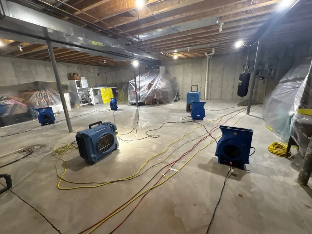 Restoration equipment on a Boise job