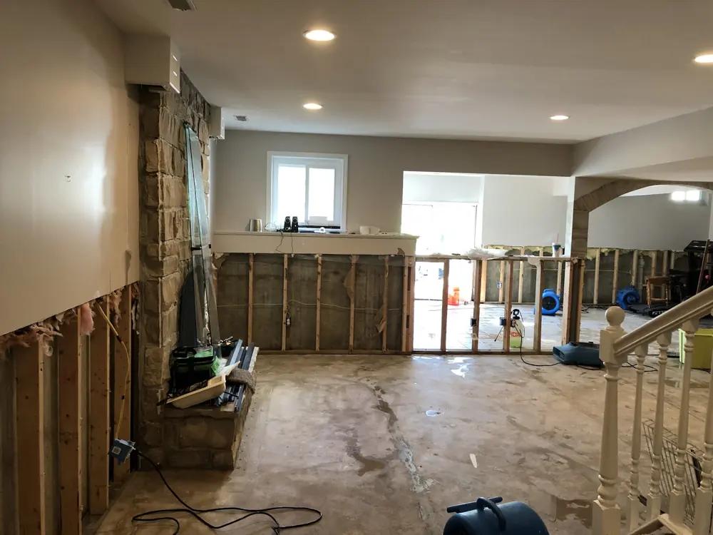 Restoration equipment on a Boise job