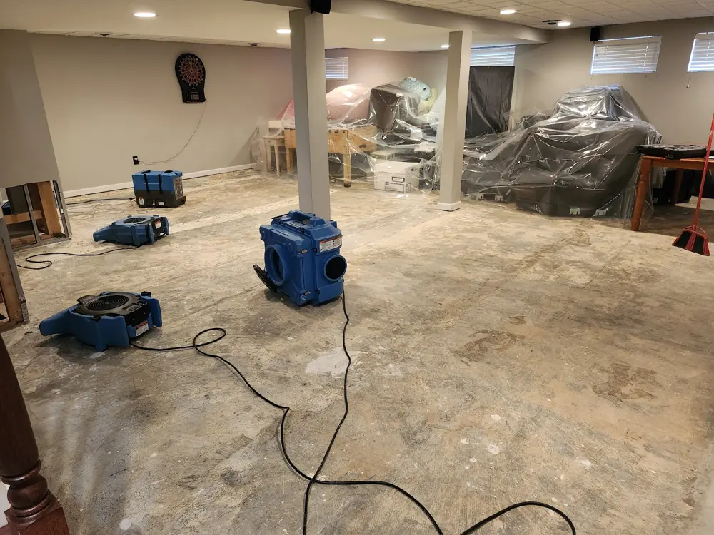 Restoration equipment on a Boise job