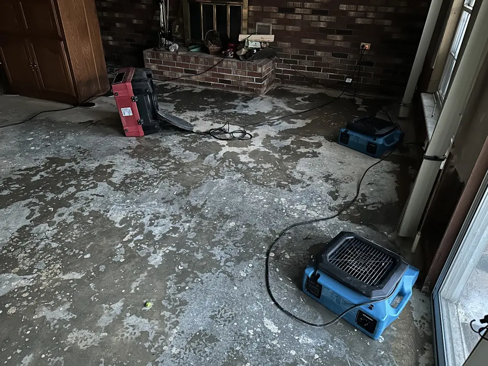 Restoration equipment on a Boise job