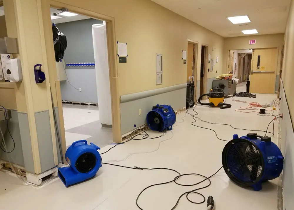 Restoration equipment on a Boise job