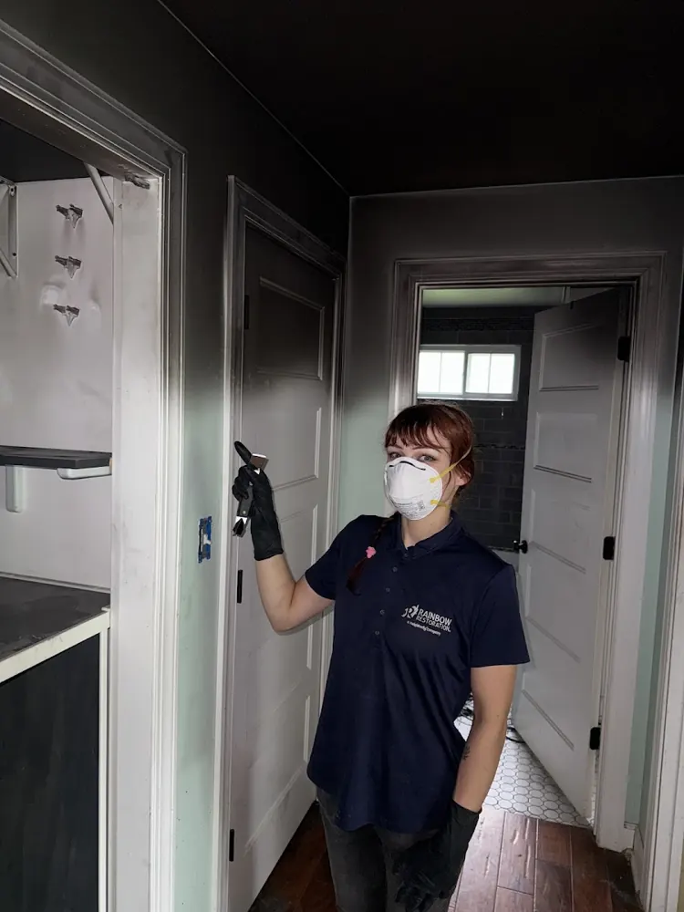 Treasure Valley Water Restoration technician in protective gear on a job in Boise