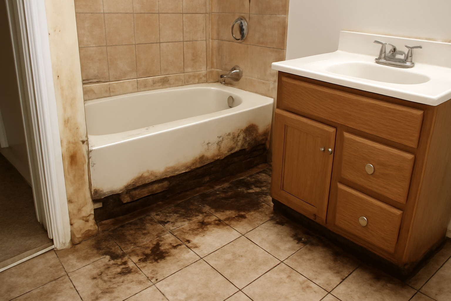 Bathroom Water Damage Restoration in Atlanta, ID