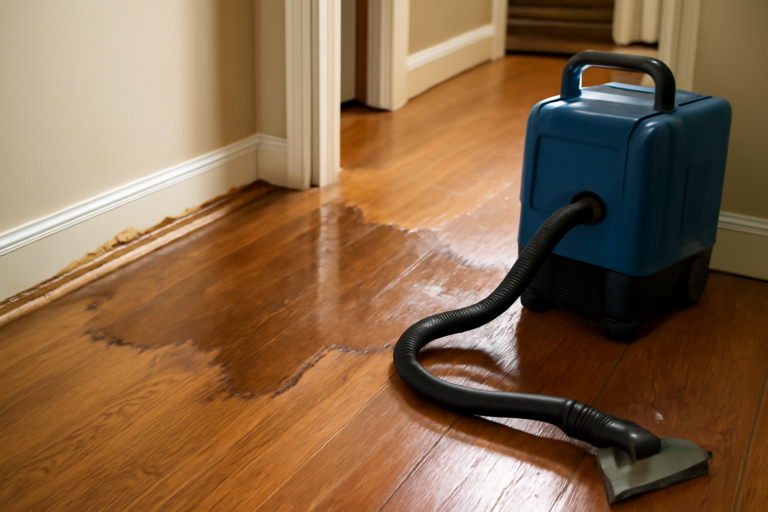Hardwood Floor Water Extraction